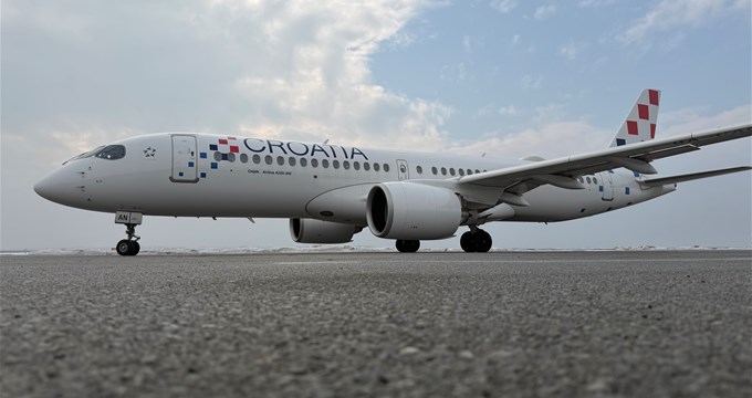 Airbus A220 Croatia Airlinesa po prvi put slijeće u Zračnu luku Osijek